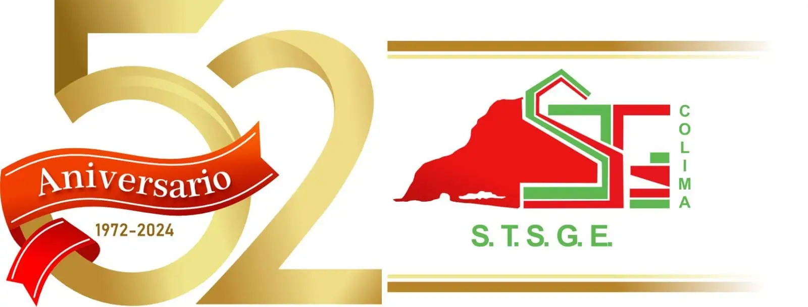 Logotipo del 52 aniversario del Sindicato de Trabajadores al Servicio del Gobierno del Estado de Colima